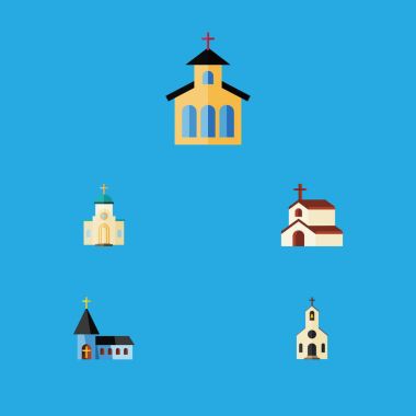 Düz simgesi Christian kümesi Katolik, Bina, din ve diğer vektör nesneleri. Ayrıca kilise, yapısı, inanç öğeleri içerir.