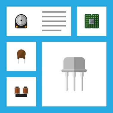 Düz simgesi aygıt kümesi birimi, Hdd, triyot ve diğer vektör nesneleri. Ayrıca orta, Hdd, yarı iletken unsurları içerir.