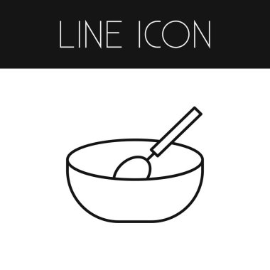 Anahat pişirme izole. Kase vektör öğesi için yemek, yemek yeme, kase tasarım kavramı kullanılabilir.