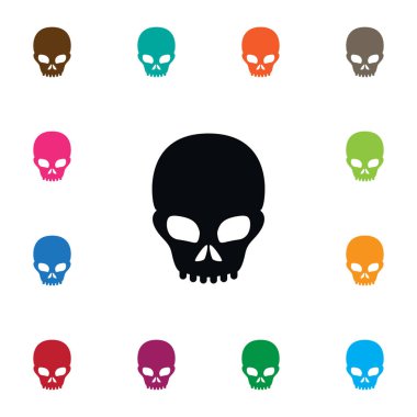 İzole korkunç simge. Korsan vektör öğesi kullanılan kafatası, korsan, korkutucu tasarım konsepti için.