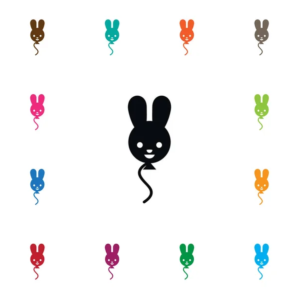 Ikone des Kaninchens. Dekorationselement kann für Kaninchen, Ballon, Dekorationskonzept verwendet werden. — Stockvektor
