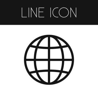 İzole küre anahat. Dünya çapında vektör öğesi için kullanılabilir dünya çapında, Küre, dünya tasarım konsepti.