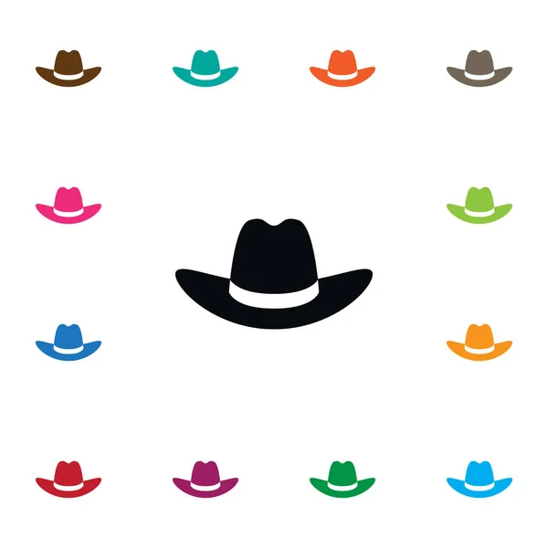 Icône Gaucho isolée. L'élément vectoriel de Cowboy peut être employé pour le chapeau, chapeau, concept de conception de Gaucho . — Image vectorielle