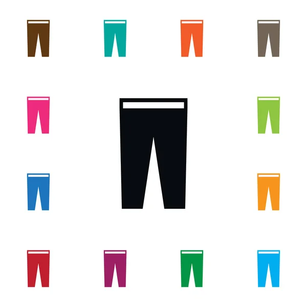 Icona isolata di Breeches. L'elemento vettoriale dei pantaloni può essere utilizzato per pantaloni, pantaloni, concetto di design dei pantaloni . — Vettoriale Stock