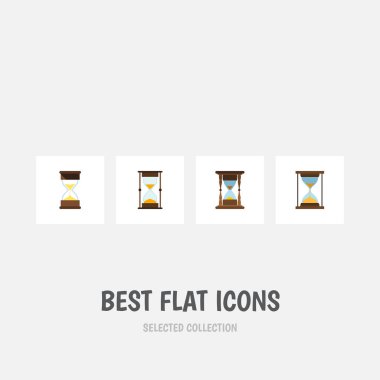 Ölçüm, dakika ölçme, alet ve diğer vektör nesnelerini düz simgesi kum saati kümesi. Ayrıca kum saati, zamanlayıcı, kum saati öğeleri içerir.