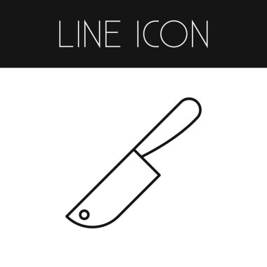 Bıçak anahat izole. Et Cleaver vektör öğesi kullanılan bıçak, et, Cleaver tasarım konsepti için.