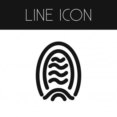 Parmak izi anahat izole. Biyometrik vektör öğesi-ebilmek var olmak kullanılmış için parmak izi, biyometrik, kimlik tasarım konsepti.