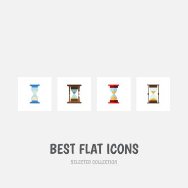 Düz simgesi kum saati dizi bekleyen, ölçme, dakika yükleme ve diğer vektör nesnelerine. Ayrıca araç, kum, kum saati öğeleri içerir.