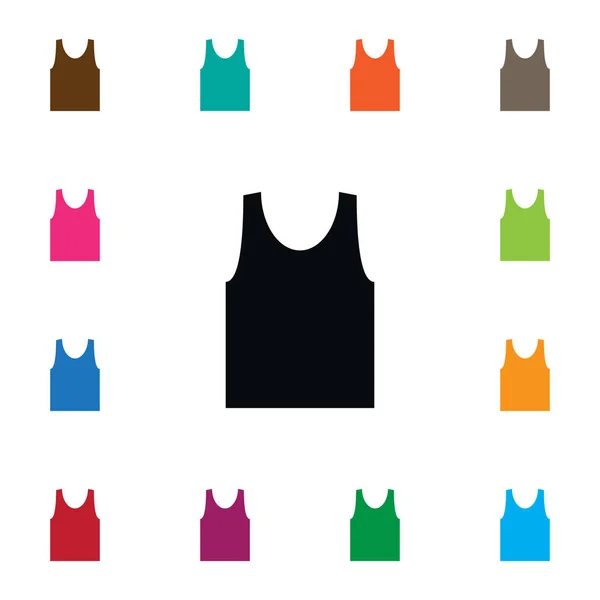 Isolato Singlet Icona. L'elemento vettoriale del serbatoio senza maniche può essere utilizzato per Singlet, senza maniche, concetto di design della camicia . — Vettoriale Stock