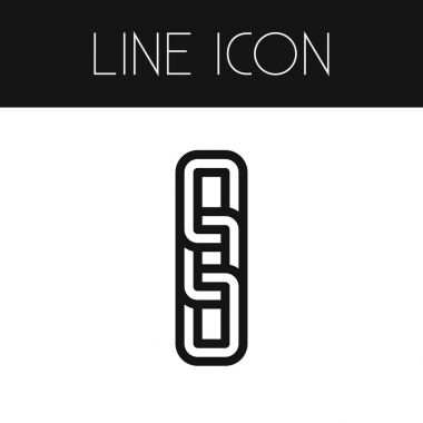 Bağlantı anahat izole. Birleştirilen vektör öğesi bağlantı, bağlantı, zinciri tasarım konsepti için kullanılabilir.