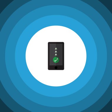 İzole Smartphone düz simgesi. Cep telefonu vektör öğesi-ebilmek var olmak kullanılmış akıllı telefon, telefon, cep telefonu tasarım konsepti için.