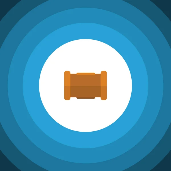 İzole dökme demir düz simgesi. Boru vektör öğesi kullanılan döküm, demir, boru tasarım konsepti için.