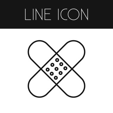 Alçı anahat izole. Grup vektör eleman yara yara, grup, sıva tasarım konsepti için kullanılabilir.