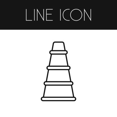 Kule anahat izole. Oyun Vector öğesi kule, oyun, Bebek tasarım konsepti için kullanılabilir.