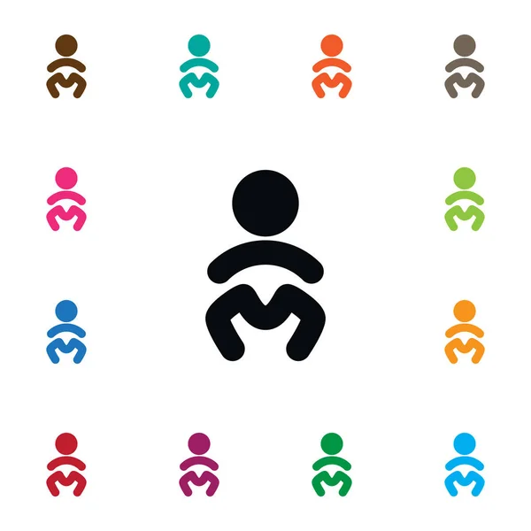 Ícone Isolado da Criança. Elemento do vetor do bebê pode ser usado para criança, bebê, conceito do projeto da criança . — Vetor de Stock