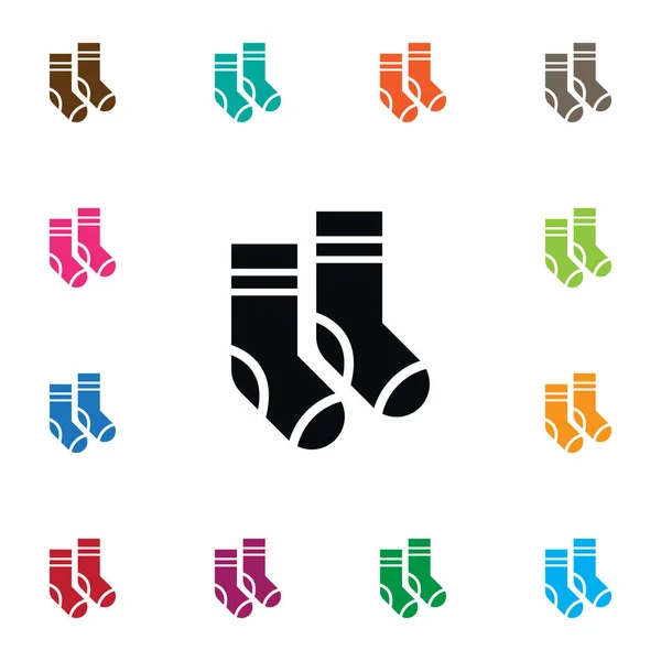 Icône de chaussettes isolées. Élément vectoriel de bonneterie peut être utilisé pour demi-tuyau, bonneterie, concept de conception de chaussettes . — Image vectorielle