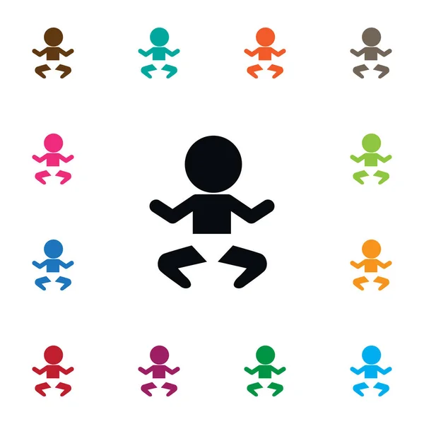 Ícone de bebê isolado. Elemento de vetor de criança pode ser usado para criança, bebê, conceito de design infantil . — Vetor de Stock