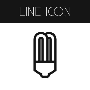 Floresan simgesi hat izole. Parlak vektör öğesi-ebilmek var olmak kullanılmış için Floresan, ışık, parlak tasarım konsepti.