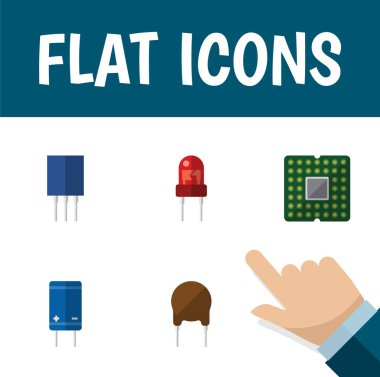 Simge düz cihaz ana bilgisayarlara, alıcı, fiildistor ve diğer vektör nesnelerini ayarlayın. Ayrıca transistör, elektronik, alıcı öğeleri içerir.