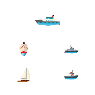 Simge düz gemi kümesi nakliye, gemi, yelkenli ve diğer nesneleri. Ayrıca gemi, gemi, yat öğeleri içerir.