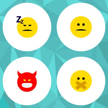 Simge düz yüz kümesi sessiz, uyku, kızgın ve diğer nesneleri. Ayrıca yüz, gülümseme, sessiz öğeleri içerir.