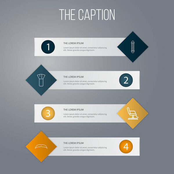 Icon line  set of tool, tampon, barber chair and other  objects. Also includes barber, moustache, tampon elements.