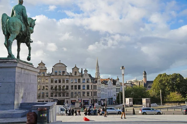 Brukseli Góry Sztuki Brukseli Piękne Widoki Ogrody Fontanny Brukseli Wysokości — Zdjęcie stockowe
