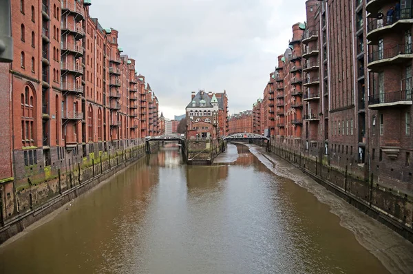 Speicherstadt Poort Magazijn Hamburg Hamburg Een Harde Duitse Stad Het — Stockfoto