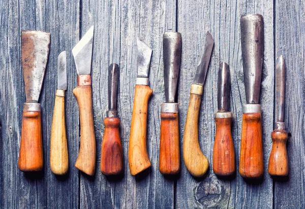 Set de cuchillo viejo hecho a mano — Foto de Stock