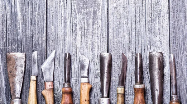 El yapımı eski bıçak seti