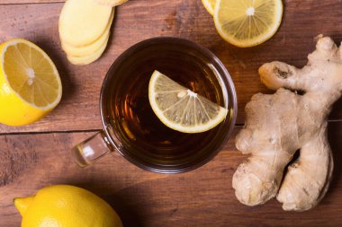 Zencefilli ve limonlu çay