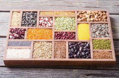 Renkli Hububat ve fasulye