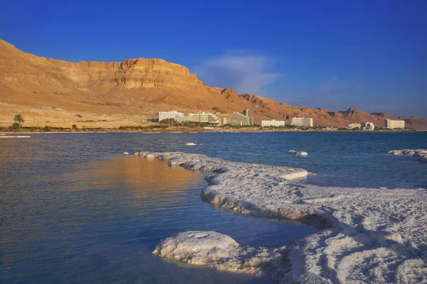 Salt Deposits Typical Landscape Dead Sea Israel — Stock Photo, Image