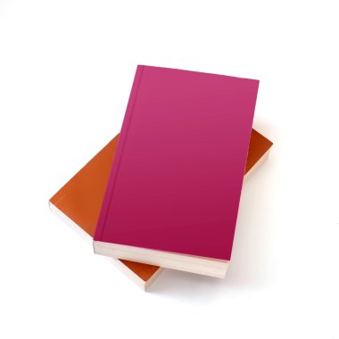 Beyaz arkaplan üzerine birkaç kitap