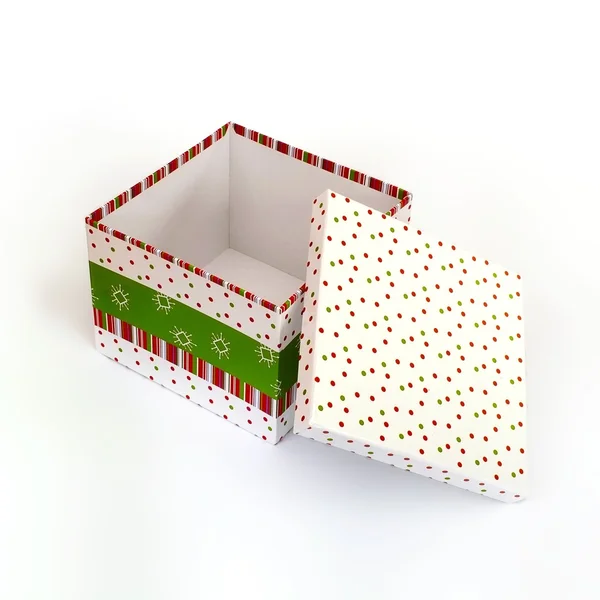 Dárková krabice v různých úhlů na bílém pozadí Royalty Free Stock Obrázky