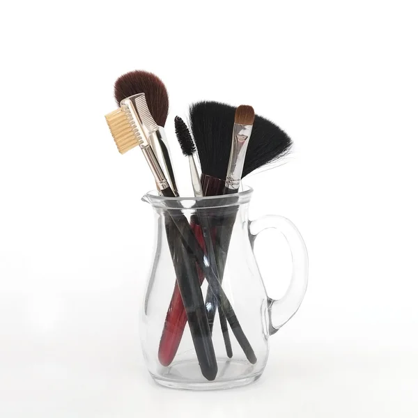 Um conjunto de escovas para maquiagem — Fotografia de Stock