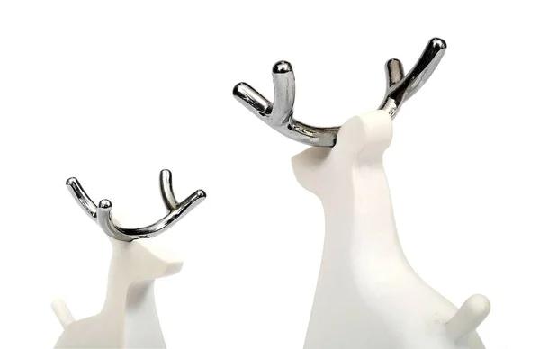 Білі керамічні оленів — стокове фото