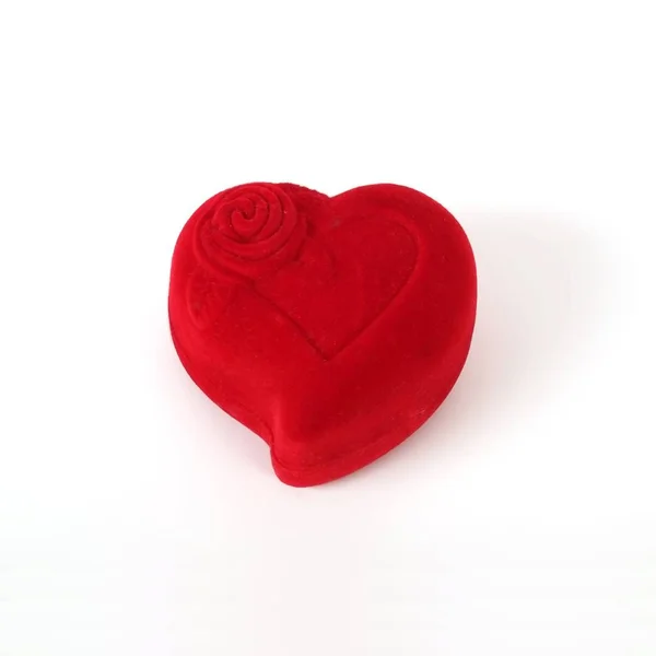 Caixão na forma de coração de diferentes ângulos em um fundo branco — Fotografia de Stock