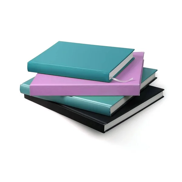 Book stack on a white background — Stock Photo, Image