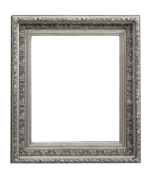 Silver wooden frame — Stock Photo, Image