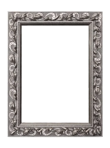 Silver wooden frame — Stock Photo, Image