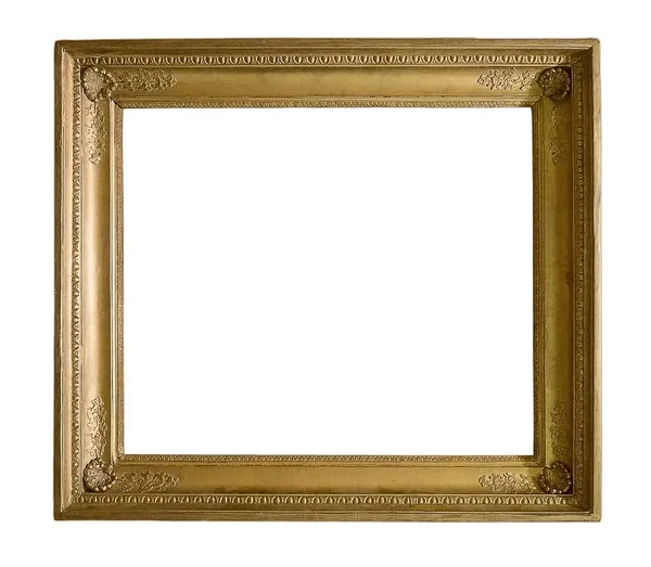 Zlatá dřevěný rám — Stock fotografie