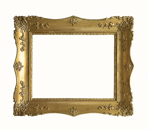 Gold wooden frame — Stock Photo, Image