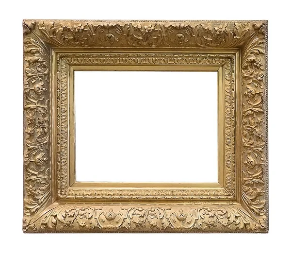 Gold wooden frame — Stock Photo, Image