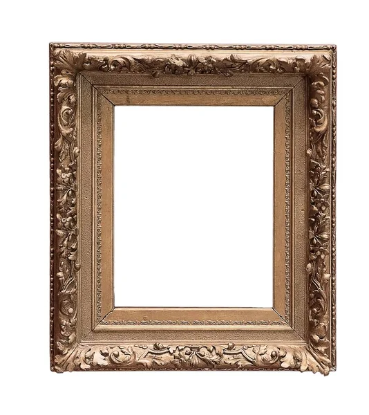 Gold wooden frame — Stock Photo, Image