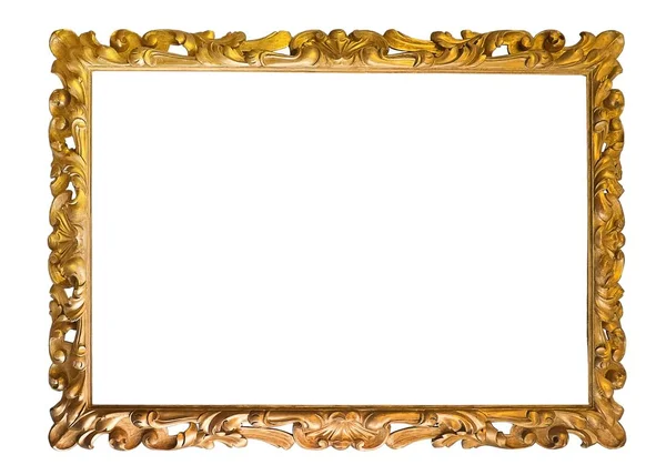 Позолочена рамка для картин, дзеркал або фотографій — стокове фото