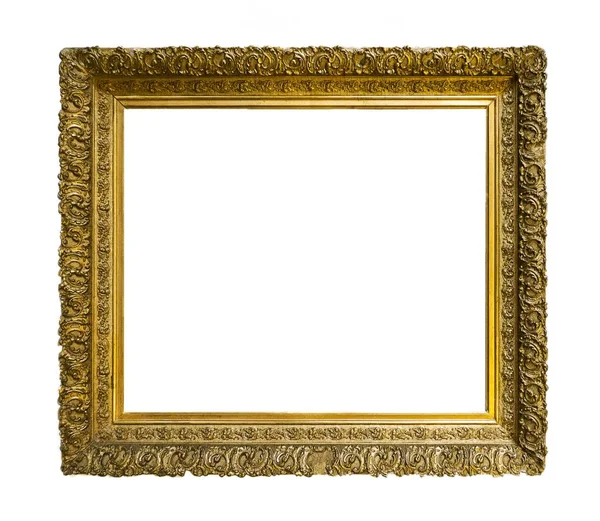 Позолоченная рамка для картин, зеркал или фотографий — стоковое фото