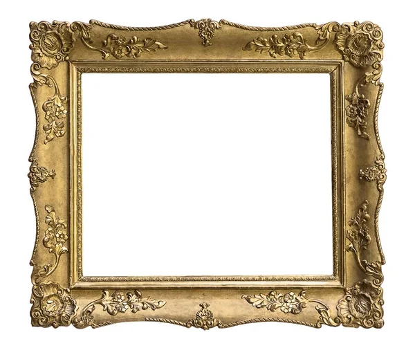 Позолочена рамка для картин, дзеркал або фотографій — стокове фото
