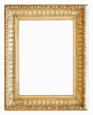 Beyaz arka plan üzerinde izole yaldızlı çerçeve