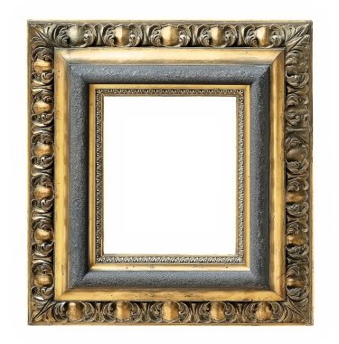 Beyaz arka plan üzerinde izole yaldızlı çerçeve